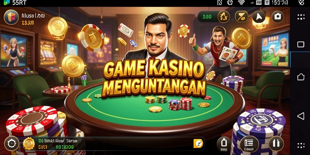Screenshot gameplay 55RT yang menampilkan keseruan permainan kasino.