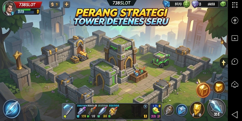 Gameplay seru dan menantang dari 738SLOT dalam Tower Defense.