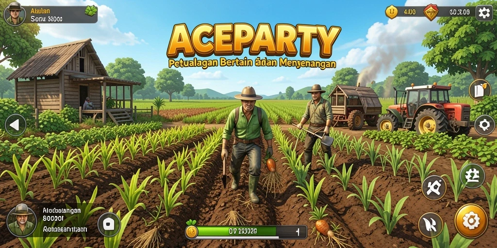 Gameplay pertanian seru dan interaktif di ACEPARTY.