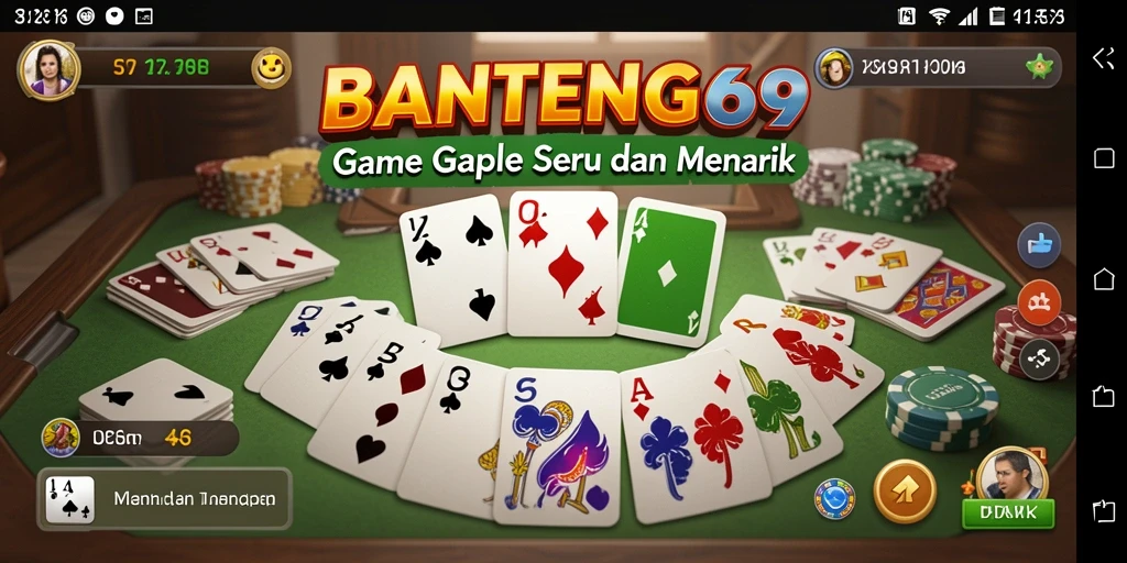 Tampilan gameplay seru dari BANTENG69 saat bermain Gaple.