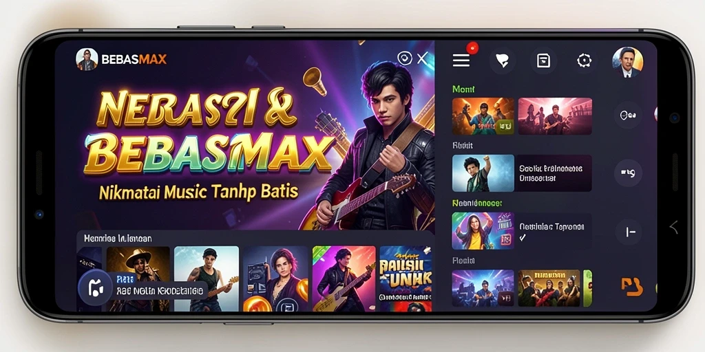 Tangkapan layar BEBASMAX menunjukkan interaksi seru saat bermain musik.