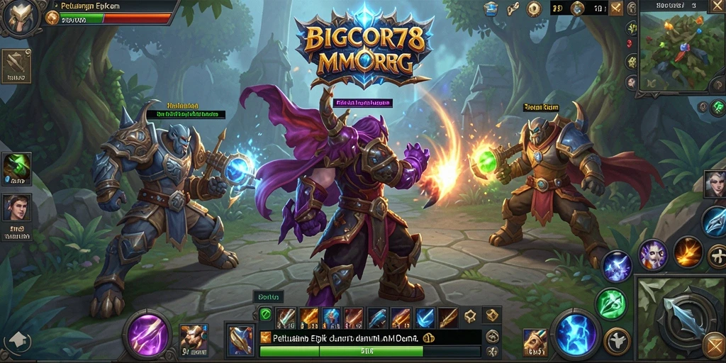 Tangkapan layar utama yang menampilkan aksi pertempuran dalam BIGCOR78.