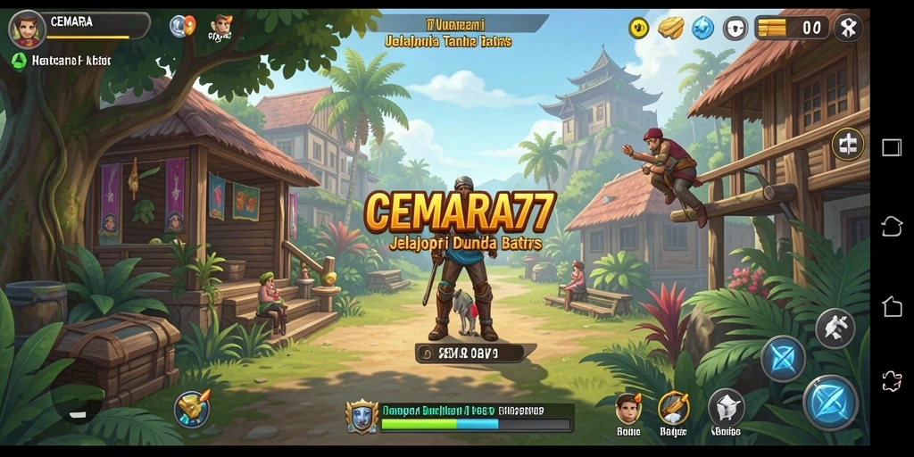 Screenshot gameplay CEMARA77 menampilkan kebebasan eksplorasi yang megah.