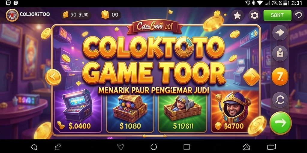 Tampilan permainan Slot yang seru dari COLOKTOTO dengan berbagai fitur menarik.