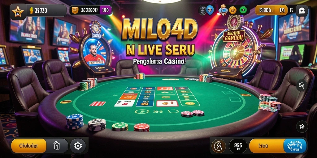 Screenshot gameplay dari <strong>MILO4D</strong> menunjukkan dealer langsung di meja permainan.