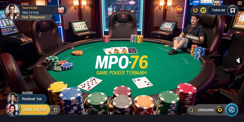Tampilan mendebarkan dari permainan Poker di MPO76.