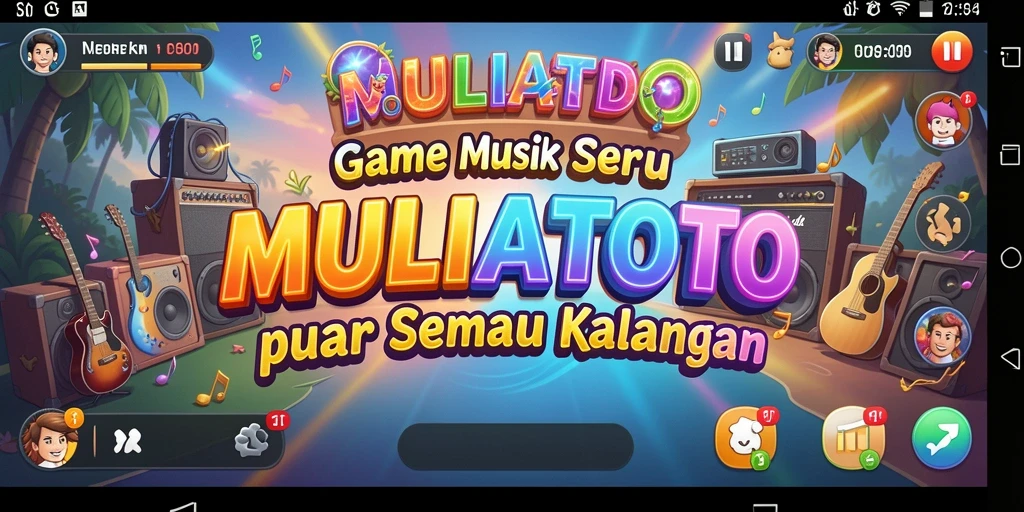 Tampilan gameplay seru dalam MULIATOTO yang memacu semangat bermain musik.