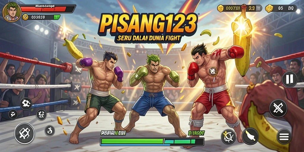 Tampilan aksi seru dari gameplay PISANG123.