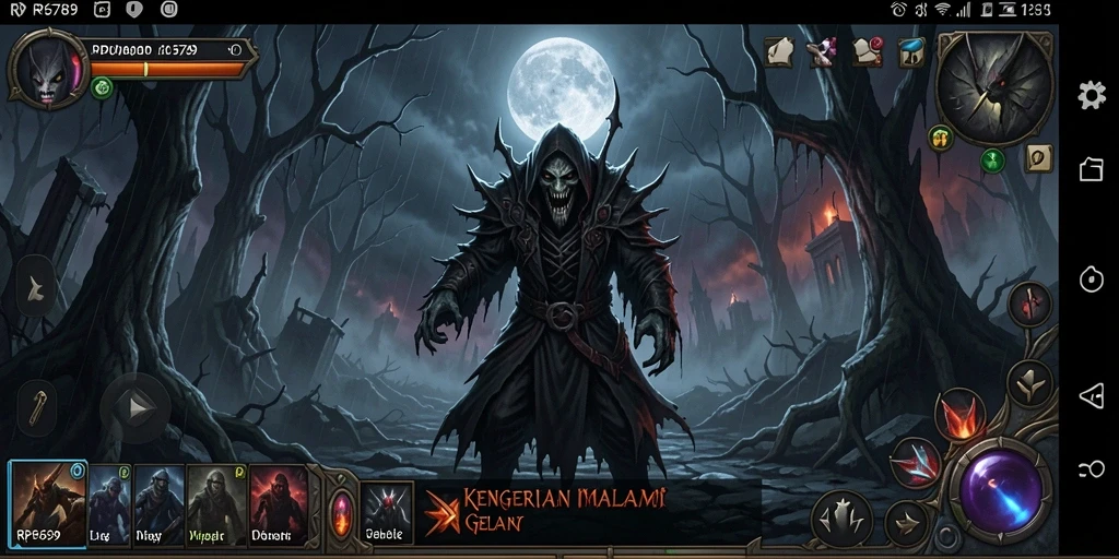 Screenshot menakutkan gameplay RP6789 dengan suasana kelam.