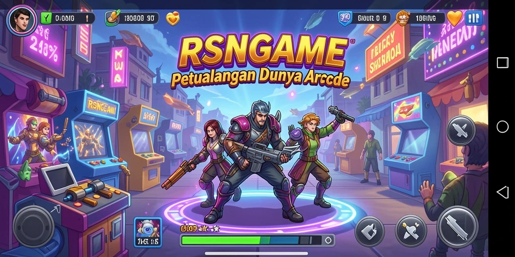 Gameplay seru RSNGAME dengan tantangan arcade menantang.