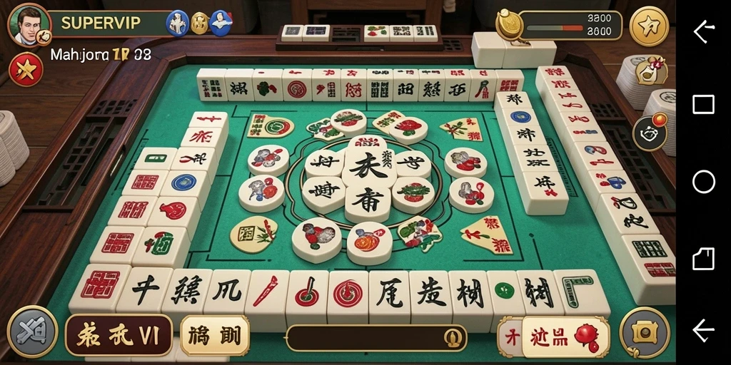 Screenshot utama SUPERVIP menampilkan gameplay Mahjong yang seru dan menantang.