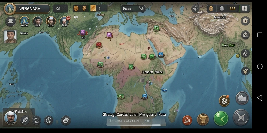 Gameplay mendebarkan di WIRANAGA dengan strategi yang kompleks.